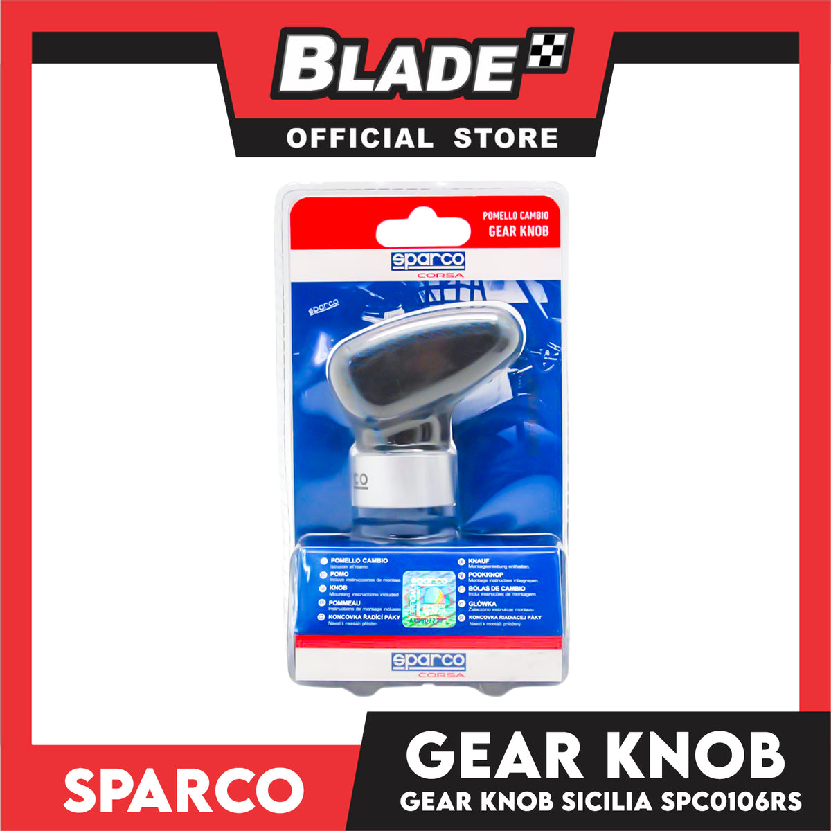 Sparco Gear Knob Sicilia SPC0106RS