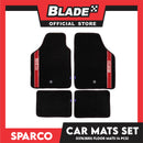 Sparco Car Mats, Floor Mats Set 4pcs 03763BRS (Black/Red)