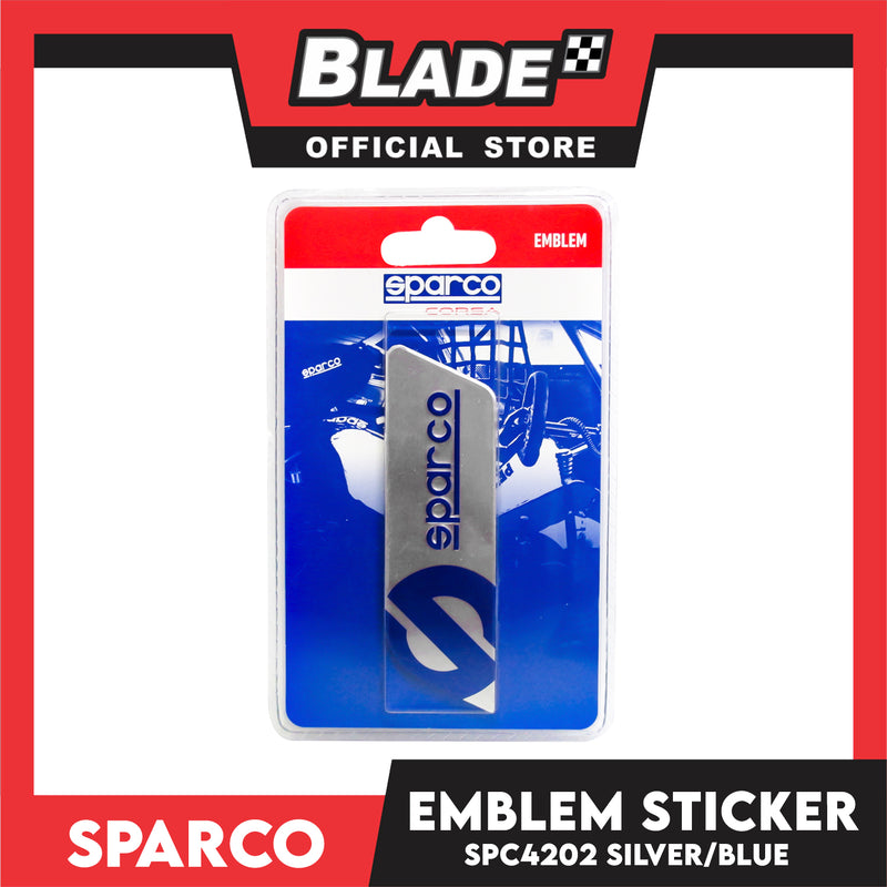Sparco SPC4202 Corsa Emblem Sticker (Silver/Blue)