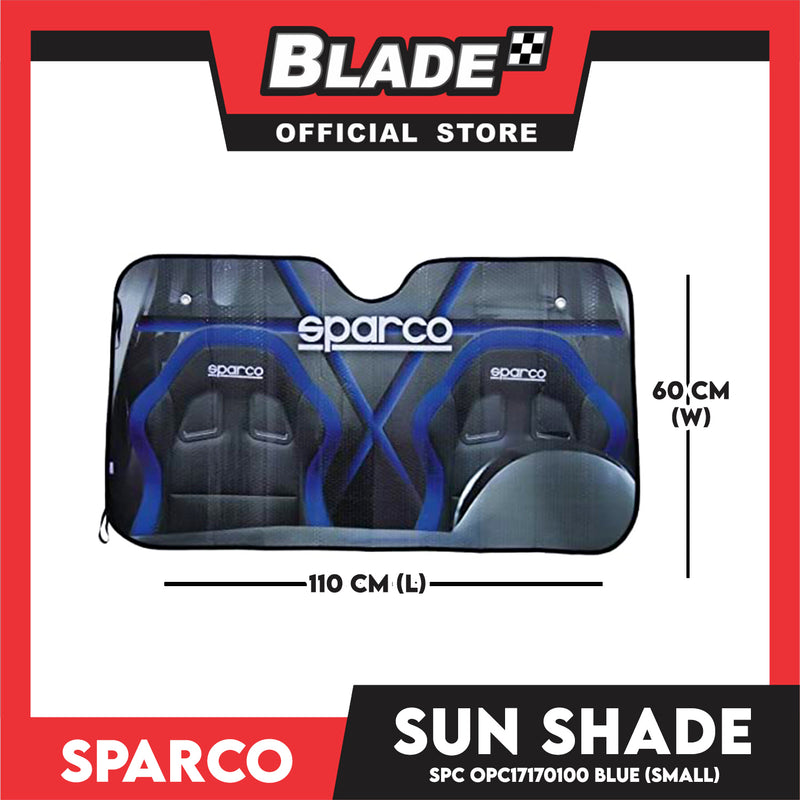 Sparco Car Sunshade Small OPC17170100 110x60cm LxW (Blue)