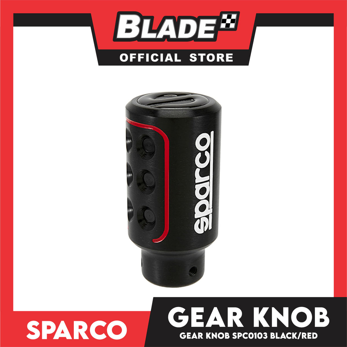 Sparco Gear Knob SPC0103 Black/Red