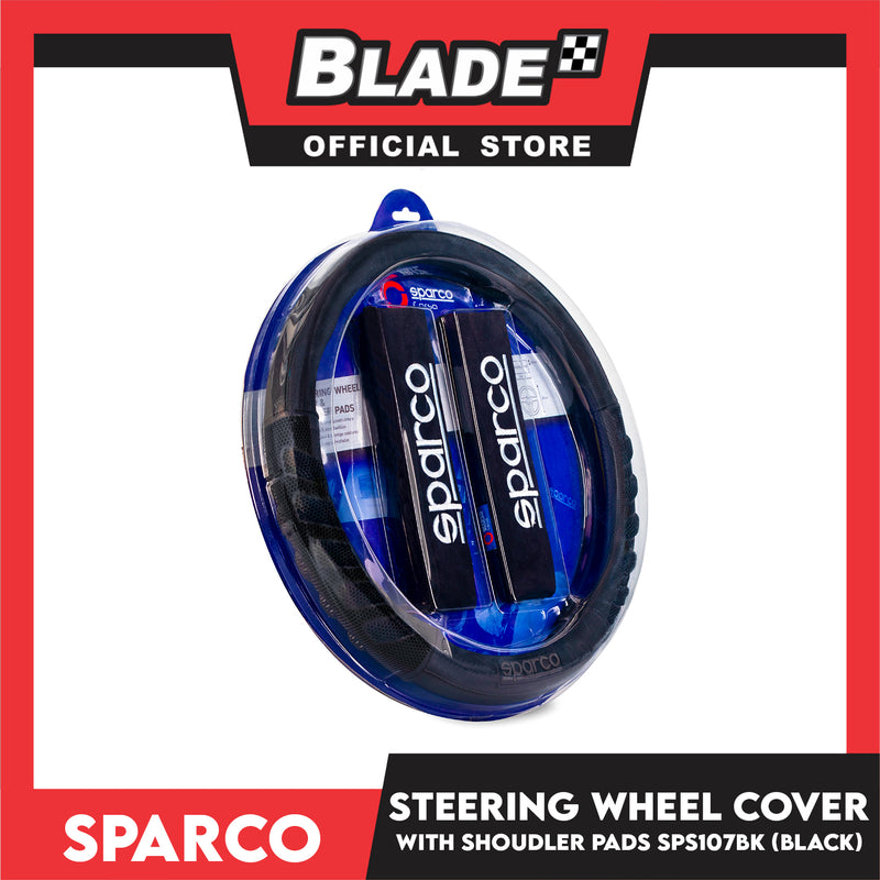 Sparco Steering Wheel Cover And Shoulder Pads (Black) SPS107BK