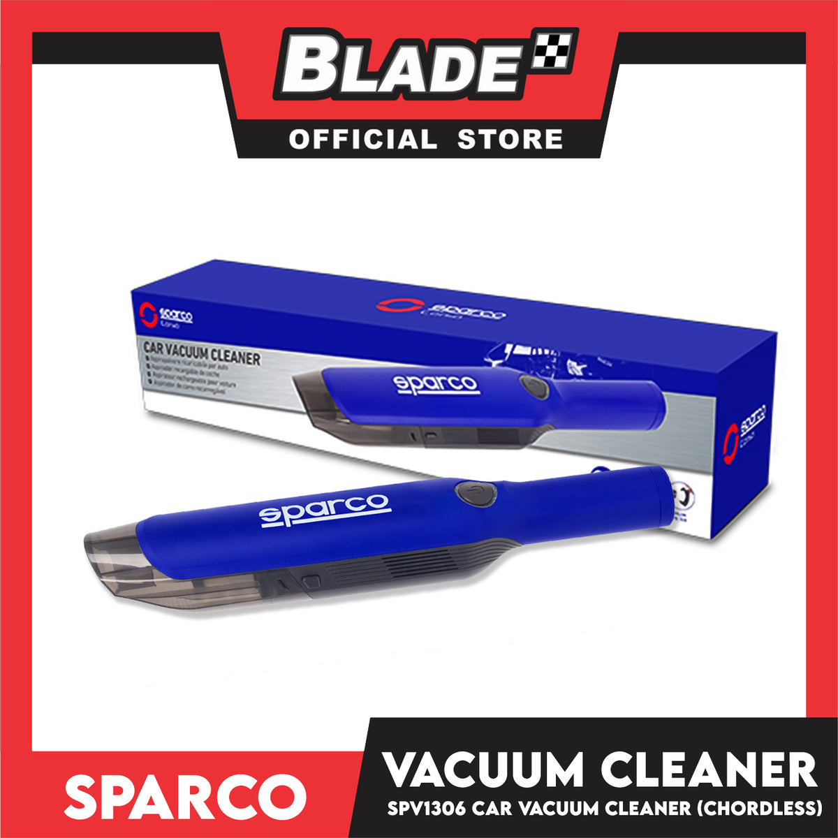 Sparco Car Vacuum Cleaner Wireless SPV1306 80W (Black/Blue)