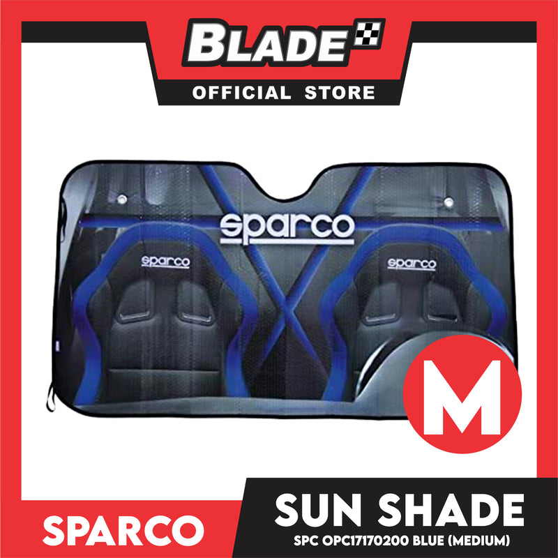 Sparco Car Sunshade Medium OPC17170200 130x70cm LxW (Blue)