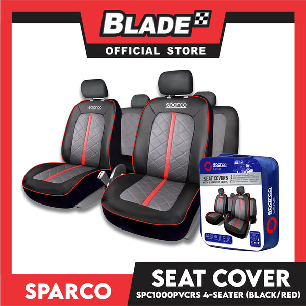 Sparco Seat Covers Sport Line SPC1000PVCRS Black Red blade.ph