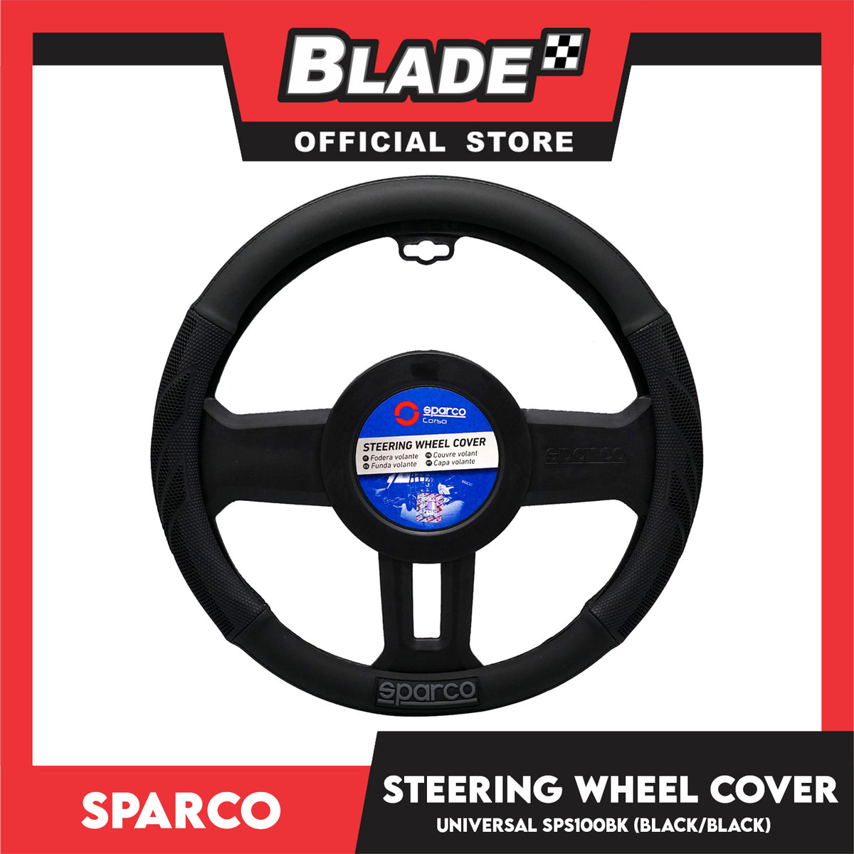 Sparco Steering Wheel Cover SPS100 for Toyota, Mitsubishi, Honda, Hyundai, Ford, Nissan, Suzuki, Isuzu, Kia, MG and more