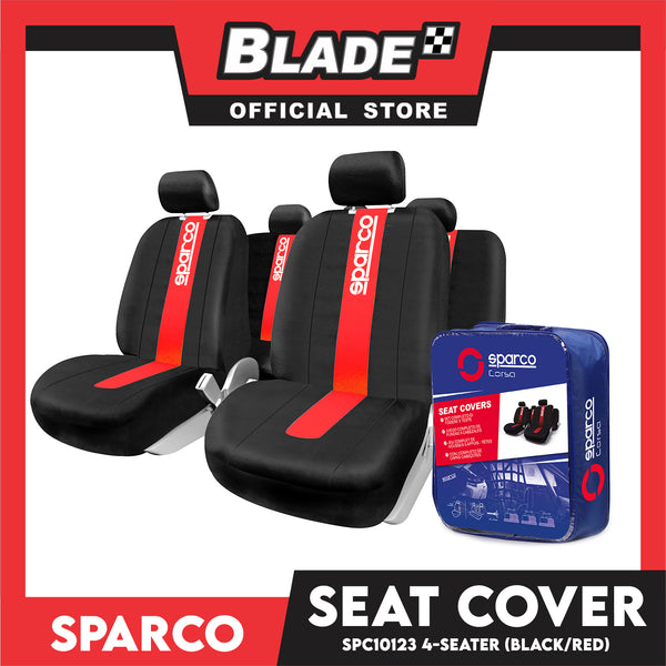 Sparco Seat Cover SPC1013 (Red/Black) 4-Seater –