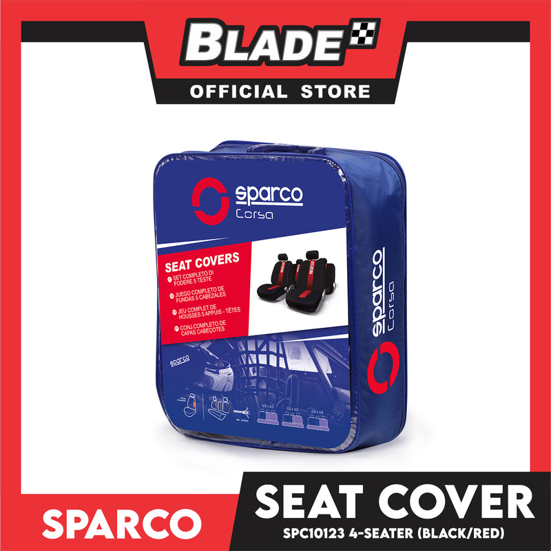 Sparco Seat Cover SPC1013 (Red/Black) 4-Seater