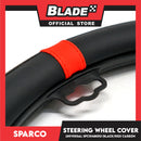 Sparco Steering Wheel Cover SPS104BKRD (Black/Red) for Toyota, Mitsubishi, Honda, Hyundai, Ford, Nissan, Suzuki, Isuzu, Kia, MG and more