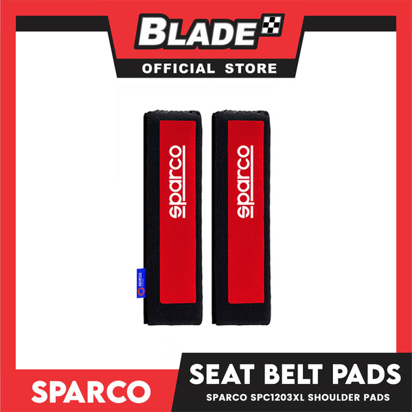 Sparco Seat Belt Pads, Shoulder Pads Set of 2pcs SPC1203XL (Black/Red)
