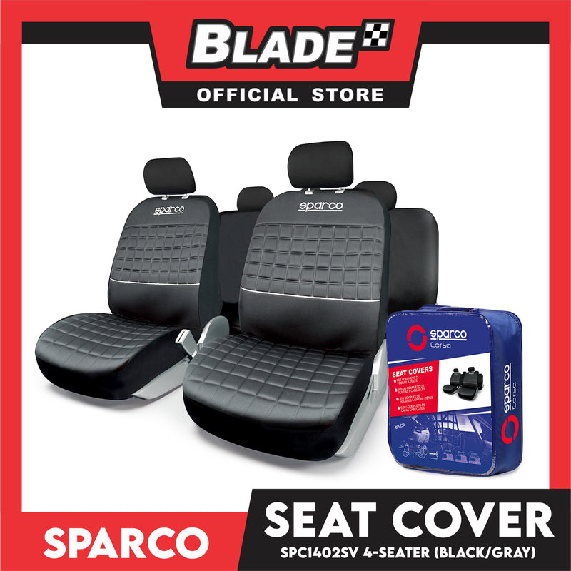 Sparco Seat Covers SPC1042SV (Black/Silver)