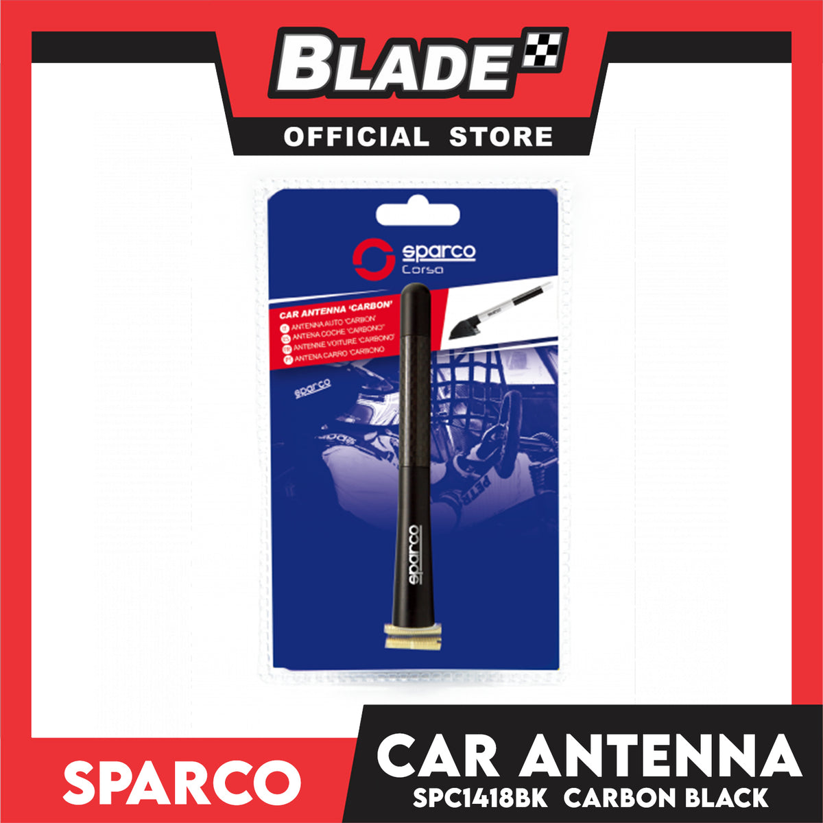 Sparco SPC1418 Antenna (Carbon/Black)