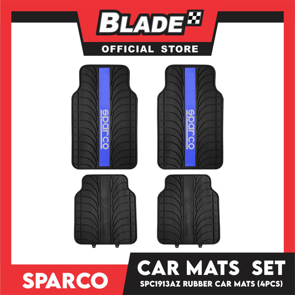 Sparco Car Mats Of 4pcs Universal And Quick Installation SPC1913AZ (Blue) Rubber And Durable