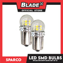 Sparco Led Smd Bulbs SPL122 G18 R10W BA15S (Set of 2) Use for Turning Light & Back-up Light