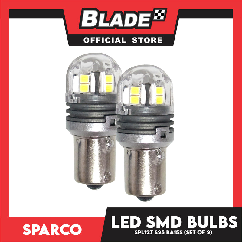 Sparco Led Smd Bulbs SPL127 S25 BA15S (Set of 2) Use for Turning, Back-up & Brake Light