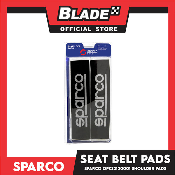 Sparco Seat Belt Pads, Shoulder Pads Set of 2pcs OPC12120001 (Black/Grey)