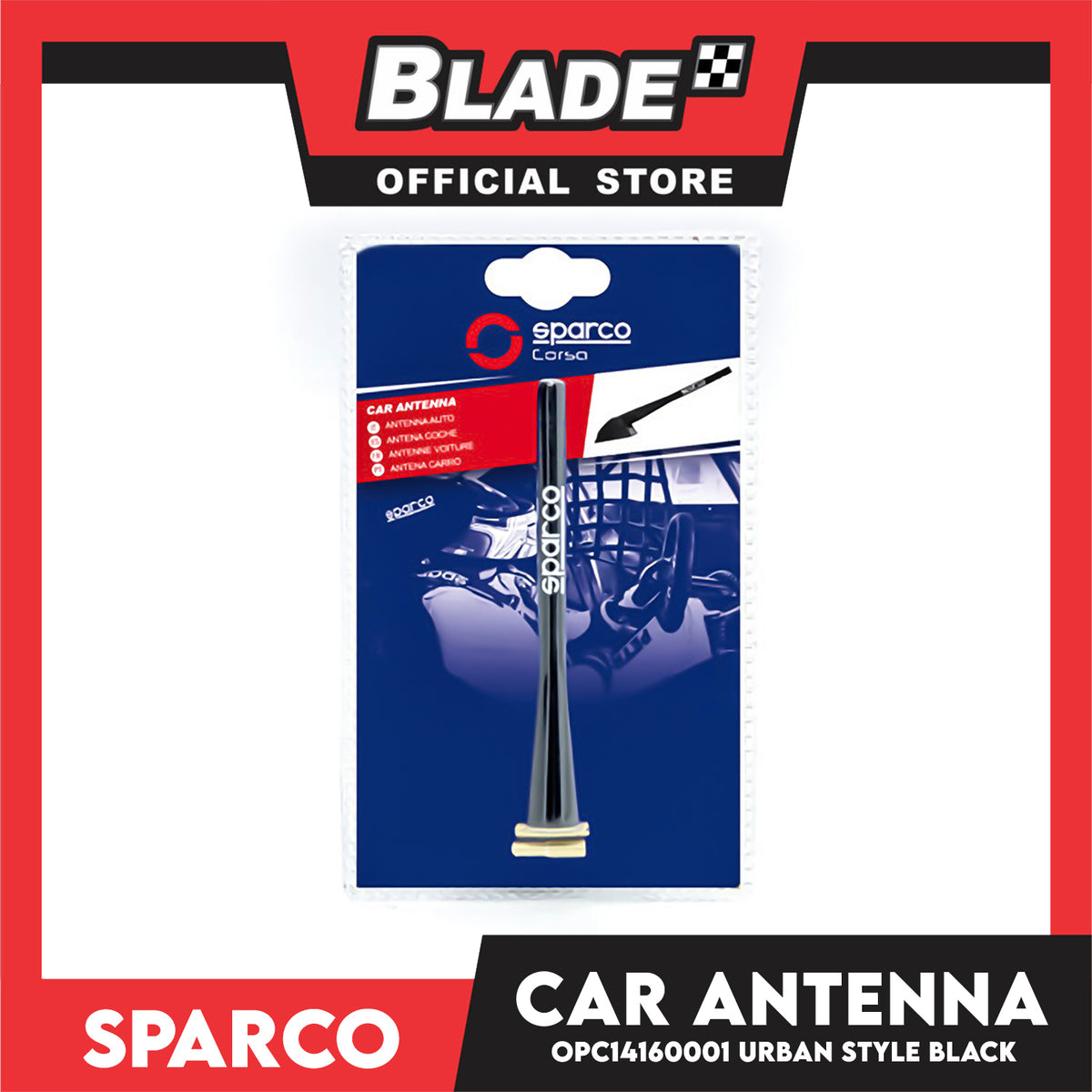 Sparco OPC14160001 Car Antenna Urban Style