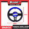 Sparco Corsa Steering Wheel Cover SPS122BL (Black With Blue) Universal Fit for Toyota, Mitsubishi, Honda, Hyundai, Ford, Nissan, Suzuki, Isuzu, Kia, MG and more