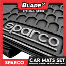 Sparco Corsa Car Mats Set of 3pcs Universal And Quick Installation SPF500GR (Black with Gray) Rubber And Durable