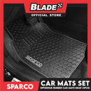 Sparco Corsa Car Mats Set of 3pcs Universal And Quick Installation SPF500GR (Black with Gray) Rubber And Durable