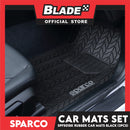 Sparco Corsa Car Mats Set of 3pcs Universal And Quick Installation SPF501BK (Black) Rubber And Durable