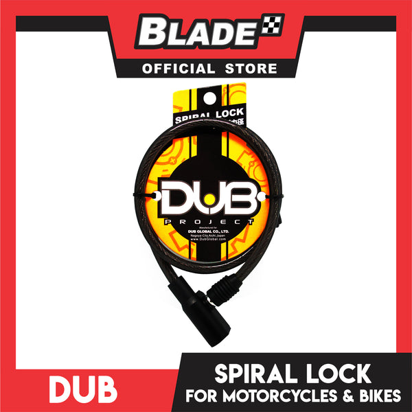 Dub Bike Lock 404 Security Spiral Lock Round with 2 Keys (Black)