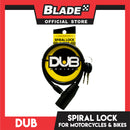 Dub Bike Lock 404 Security Spiral Lock Round with 2 Keys (Black)