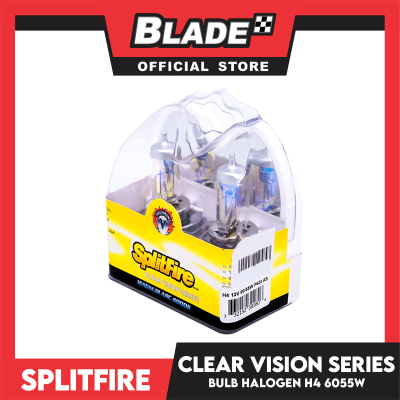 Splitfire Clear Vision Halogen Bulb H4 12V 60/55W P43T As