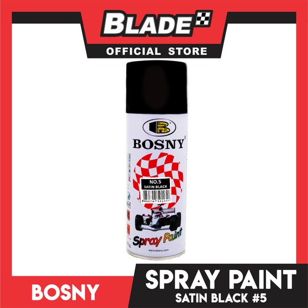Bosny Spray Paint Satin Black #5 400CC