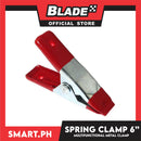 6 Inch Red Metal Spring Clamps, Heavy Duty Clips with PVC Coated Tips & Handles for Gluing, Clamping & Securing