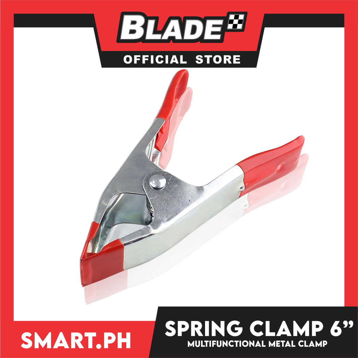 6 Inch Red Metal Spring Clamps, Heavy Duty Clips with PVC Coated Tips & Handles for Gluing, Clamping & Securing