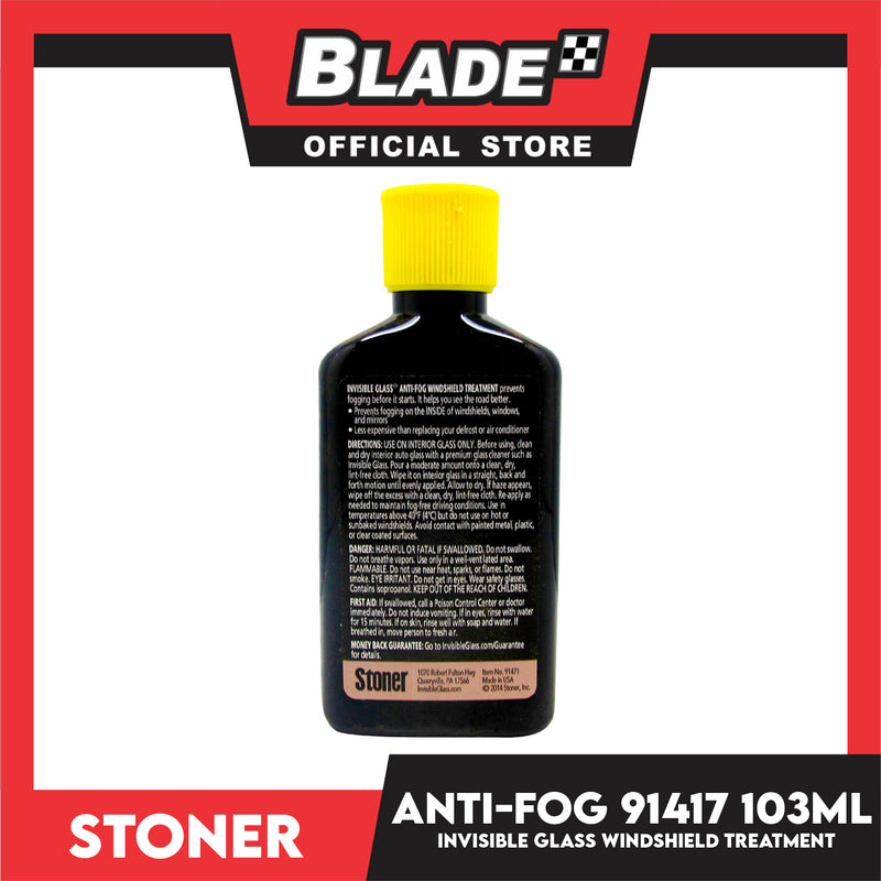Stoner 91417 Invisible Glass Anti-Fog Windshield Treatment 103ml