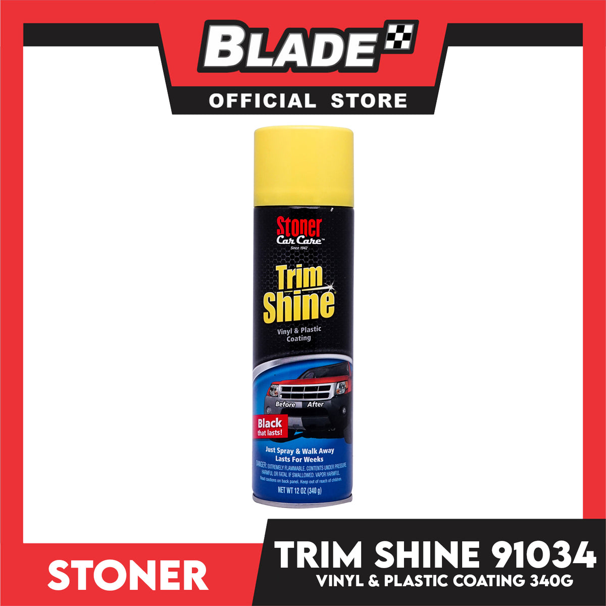 Stoner 91034 Trim Shine Vinyl And Plastic Coating 12oz 340g