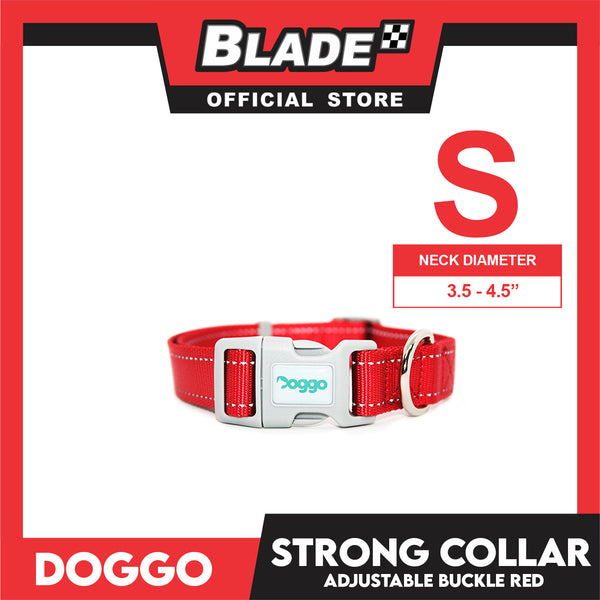 Doggo Strong Collar Small Size (Red) Soft And Durable Collar for Your Dog