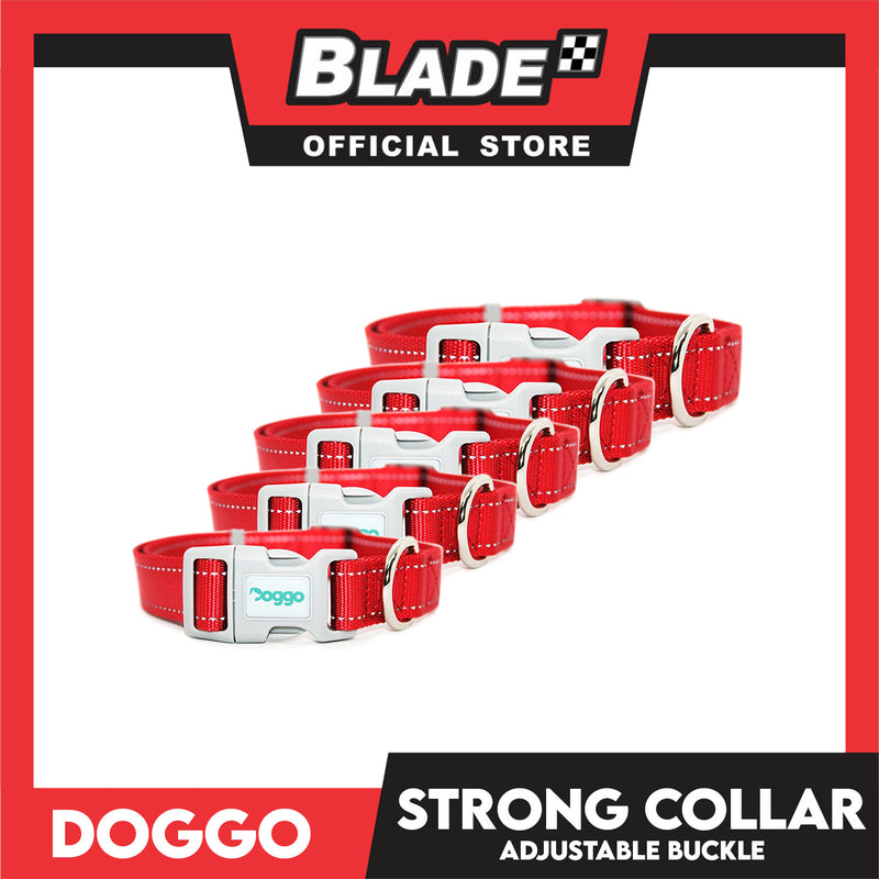 Doggo Strong Collar Large Size (Red) Soft And Durable Collar for Your Dog