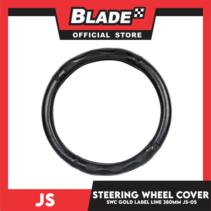 JS Steering Wheel Cover SWC Style And Premium Gold Label Line 380mm JS-05 Universal Fit for Suv's, Vans, Cars and Trucks