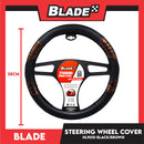 Blade Steering Wheel Cover HL9051 with Glossy Bronze Leather (Black & Brown) 30cm Universal Fit
