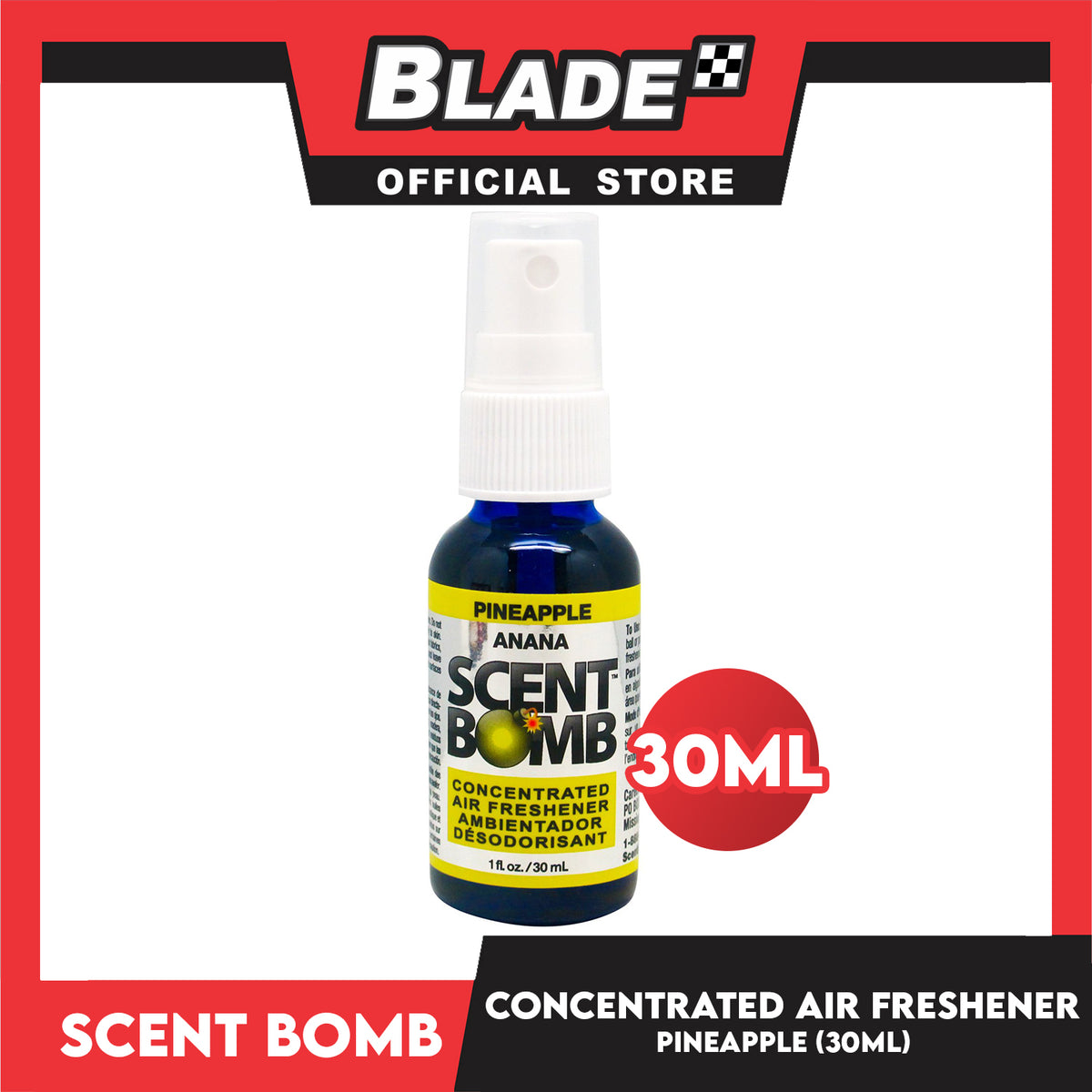 Scent Bomb Concentrated Air Freshener Pineapple 30ml Spray