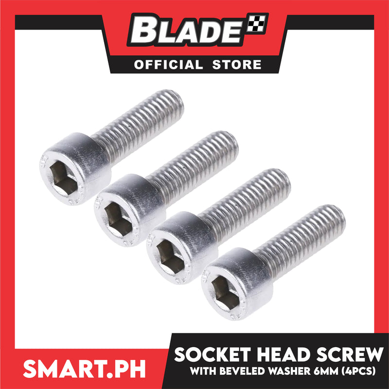 4pcs Socket Head Screw With Beveled Washer 6mm Stainless Steel