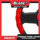 Sparco Steering Wheel Cover SPC1103RS(Black/Red) for Toyota, Mitsubishi, Honda, Hyundai, Ford, Nissan, Suzuki, Isuzu, Kia, MG and more