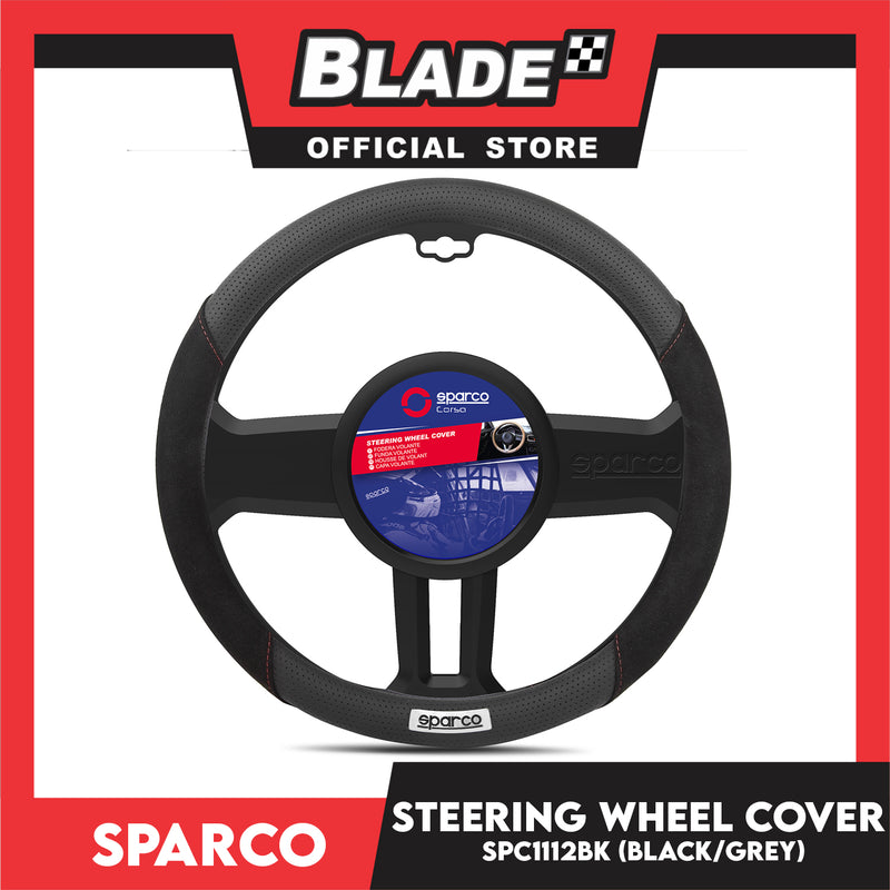 Sparco Steering Wheel Cover SPC1112BK for Toyota, Mitsubishi, Honda, Hyundai, Ford, Nissan, Suzuki, Isuzu, Kia, MG and more