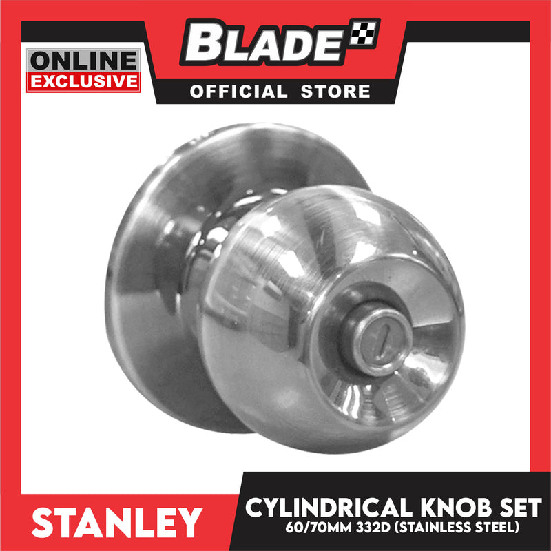 Stanley Cylindrical Door Knob Set 60/70MM 332D (Stainless Steel) Door Knob Lock Set