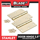 Stanley 2pcs Door Hinge 3.5'' Bisagra (88mm) US4 Satin Brass Finish Hinge