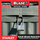 Stanley Solid Brass Padlock Chrome Plated with Long Shackle 30mm Heavy Duty Security Chrome Padlock