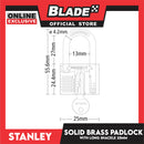 Stanley Solid Brass Long Padlock with Long Shackle 25mm Heavy Duty Security Padlock Lock