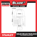 Stanley Solid Brass Padlock with Standard Shakle 25mm Heavy Duty Security Padlock
