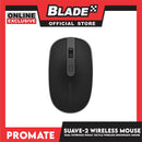 Promate Wireless Ergonomic Mouse Suave-2 (Black) Dual Interface Highly Tactile