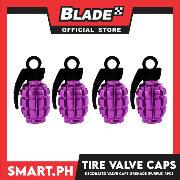 Tire Valve Cap 4pcs Granade Violet