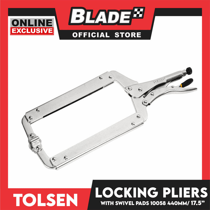 Tolsen 440mm 17.5 Locking Pliers with Swivel Pads 10058