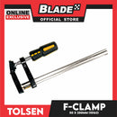 Tolsen 50x250mm F-Clamp with Rubber Grip and Pad Protector (Industrial) 10163